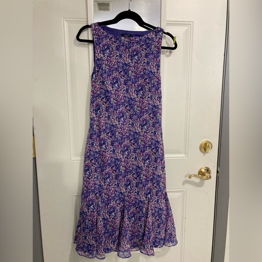 CHAPS Purple Floral Dress